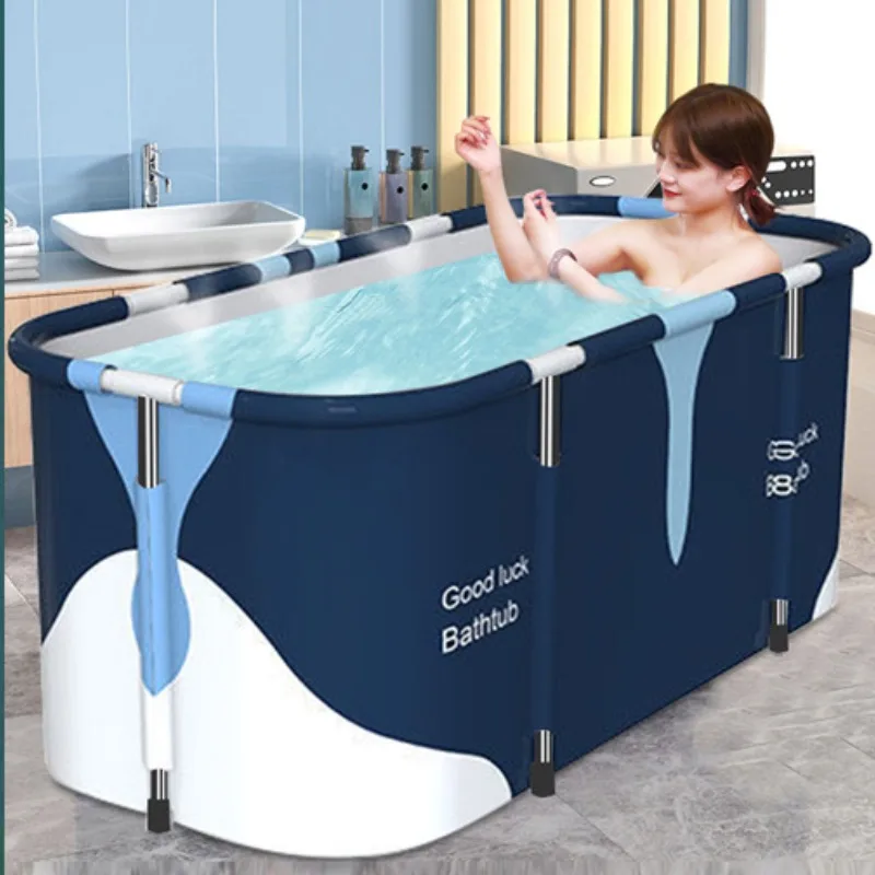140CM Large Portable Bathtub Folding Bath Bucket Thicken Shower Barrel Tub Adult Children\'s Baby Swimming Pool Family Bathroom