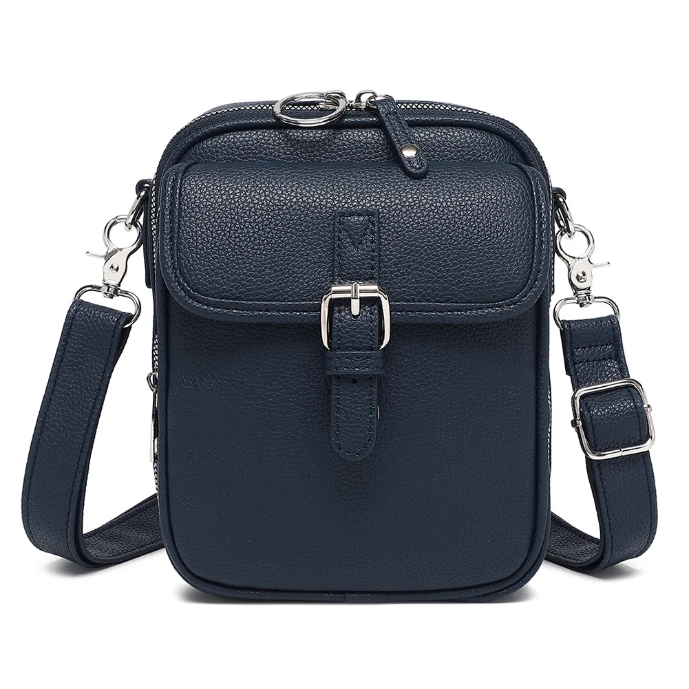 

PU Leather Vintage Crossbody Bag with Card Holder Practical Messenger Bag Casual Phone Handbag Party Work Shopping Shoulder Bag