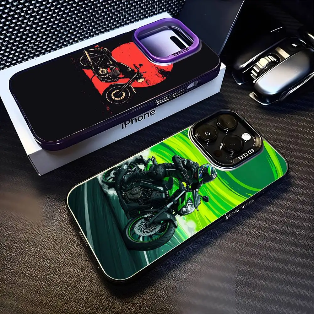 

Moto Cross Motorcycle Sports Phone Case For iPhone 16,15,14,13,12,11,Mini,Pro,MAX Purple Matte Shockproof Cover