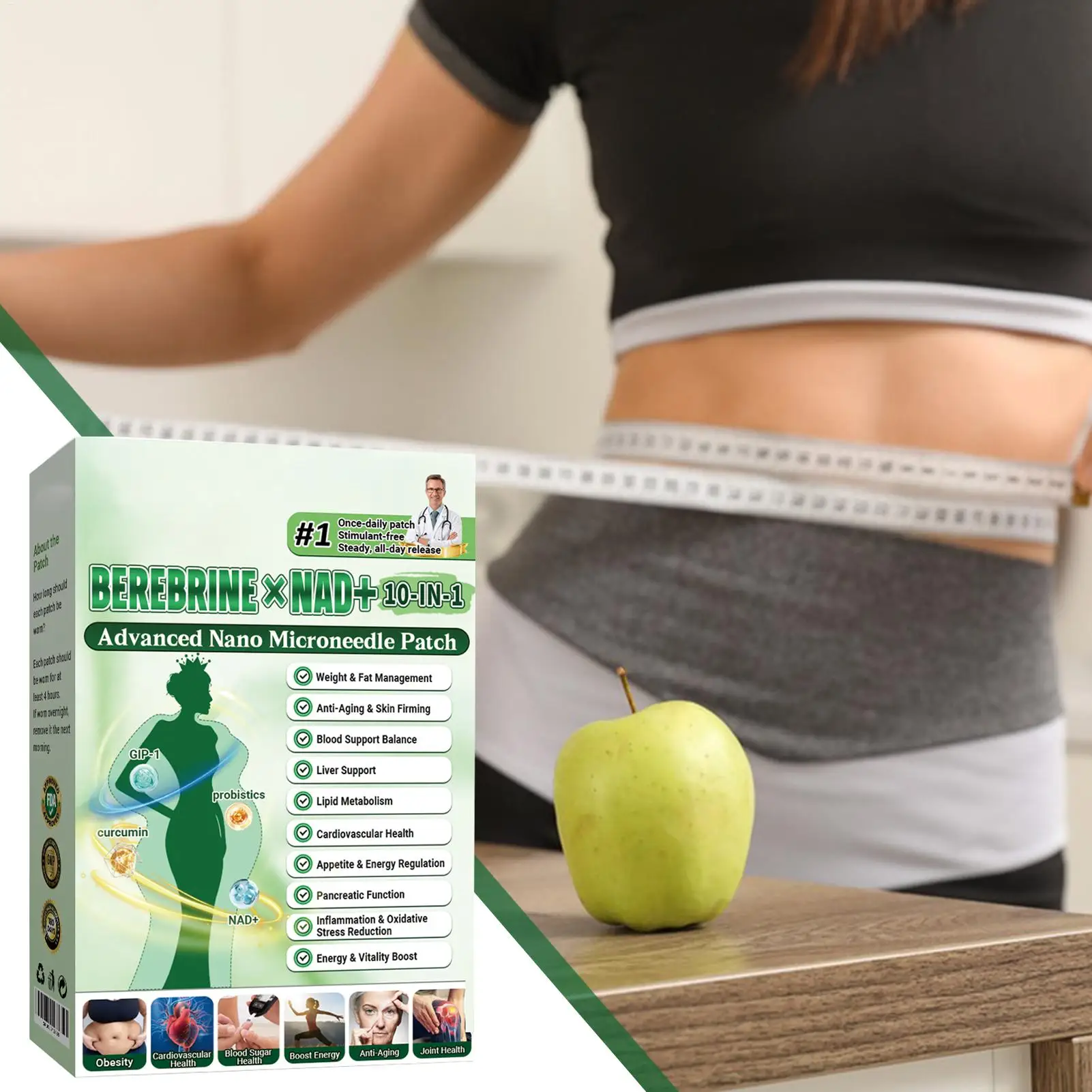 7 Pieces Body Microneedling Patches Natural Solution Microneedle Patch For Body Beauty for Women Ladies Adults Wife Girlfriend