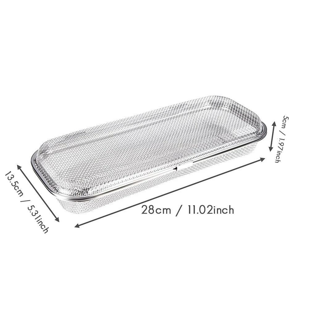 QA88X Dishwasher Basket, Stainless Steel Dishwasher Silverware Basket, Replacement Dishwasher Utensil Basket Rectangular Mesh