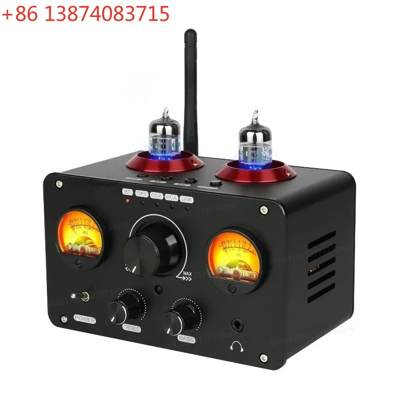 For PJ SA-90 Bluetooth 5.0 Vacuum Tube Bile Power Amplifier HIFI6m 1N80W Power Amplifier