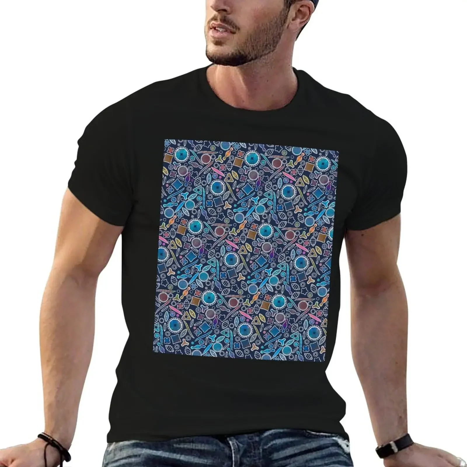 Under the microscope - Indigo T-Shirt sublime custom shirt anime figures vintage heavy weight t shirts for men