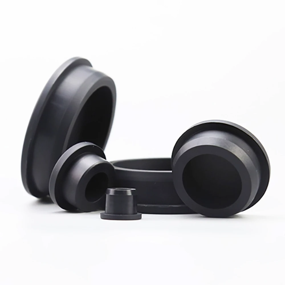 Dia 6mm-81.3mm Black Silicone Plug Round Dustproof Sealing Cover Heat-Resistant Silicone Hole Plug Sealing Protector End Cover