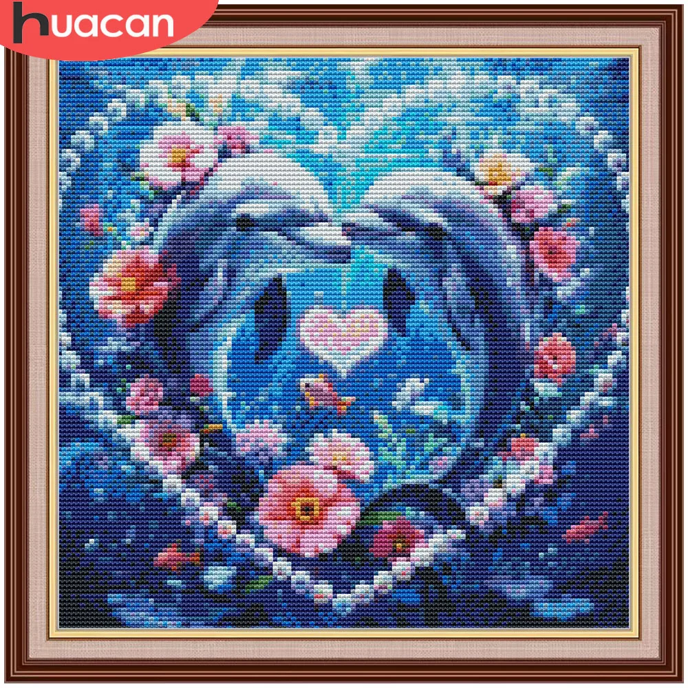 Embroidery Daisy Flower - HUACAN Kits de Punto de Cruz: