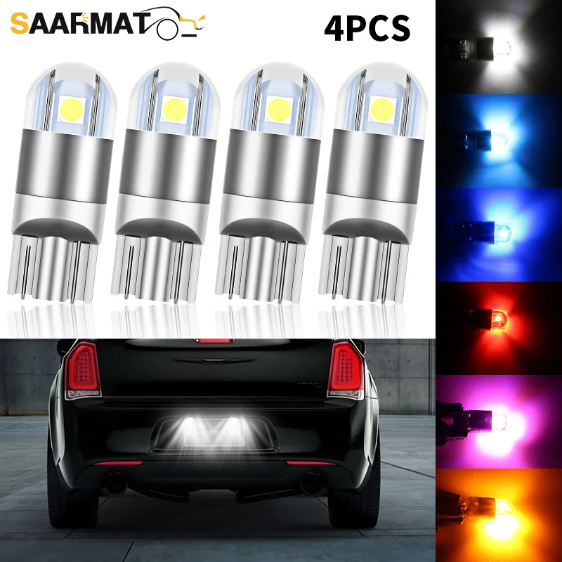 4pcs LED License Plate Light Bulb Lamp W5W T10 168 Canbus For Chrysler 300C 300M PT Cruiser Sebring Voyager 2000-2008