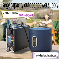 Large Capacity Charging Station 220V 300W Outdoor Power Bank 90000mAh Home Camping Lifepo4 Power System Rechargeable Generator