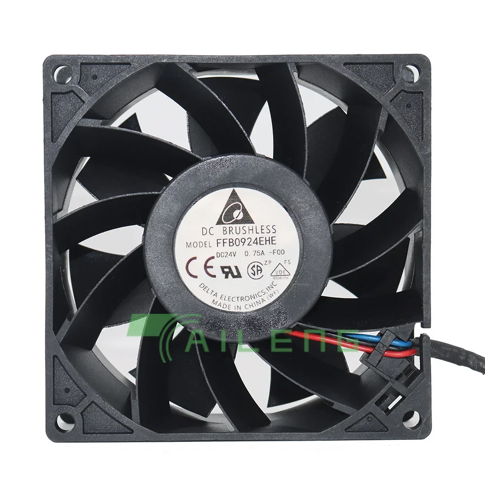 New original FFB0924EHE FOO F00 9238 9cm DC24V 0.75A 92*92*38mm cooling fan