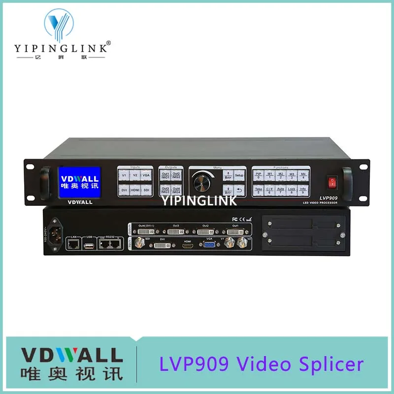 

VDWALL LVP909 Video Processor And Splicer With 4 DVI Output Support Novastar Linsn Colorlight Sending Card For Rental LED Screen