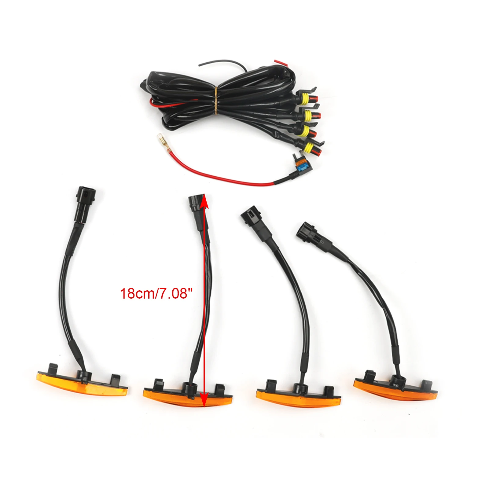 Artudatech 4 قطعة مصبغة سيارة بلاستيكية LED أضواء ضوء صالح لتويوتا 4 عداء 2014-23 TRD Pro