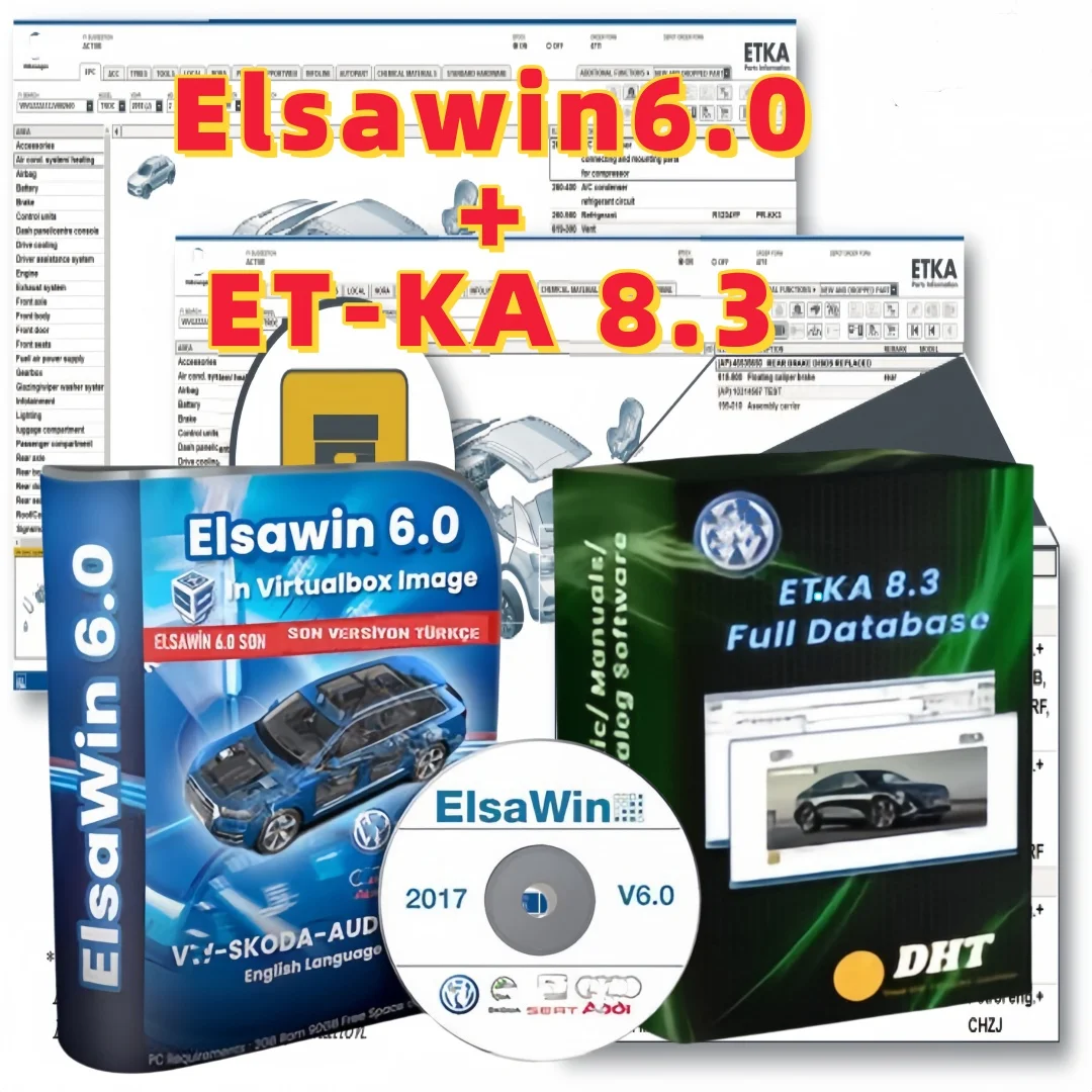 

Etka 8.3 с программной группой ELSAWIN 6.0, каталог электронных запчастей для транспортных средств CanClip V212 для использования V/W+AU/DI+SE/AT+SKO/D