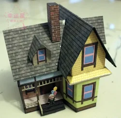 European Architecture 1/87 UP Flying House Tour 3D Paper Model DIY Handwork
