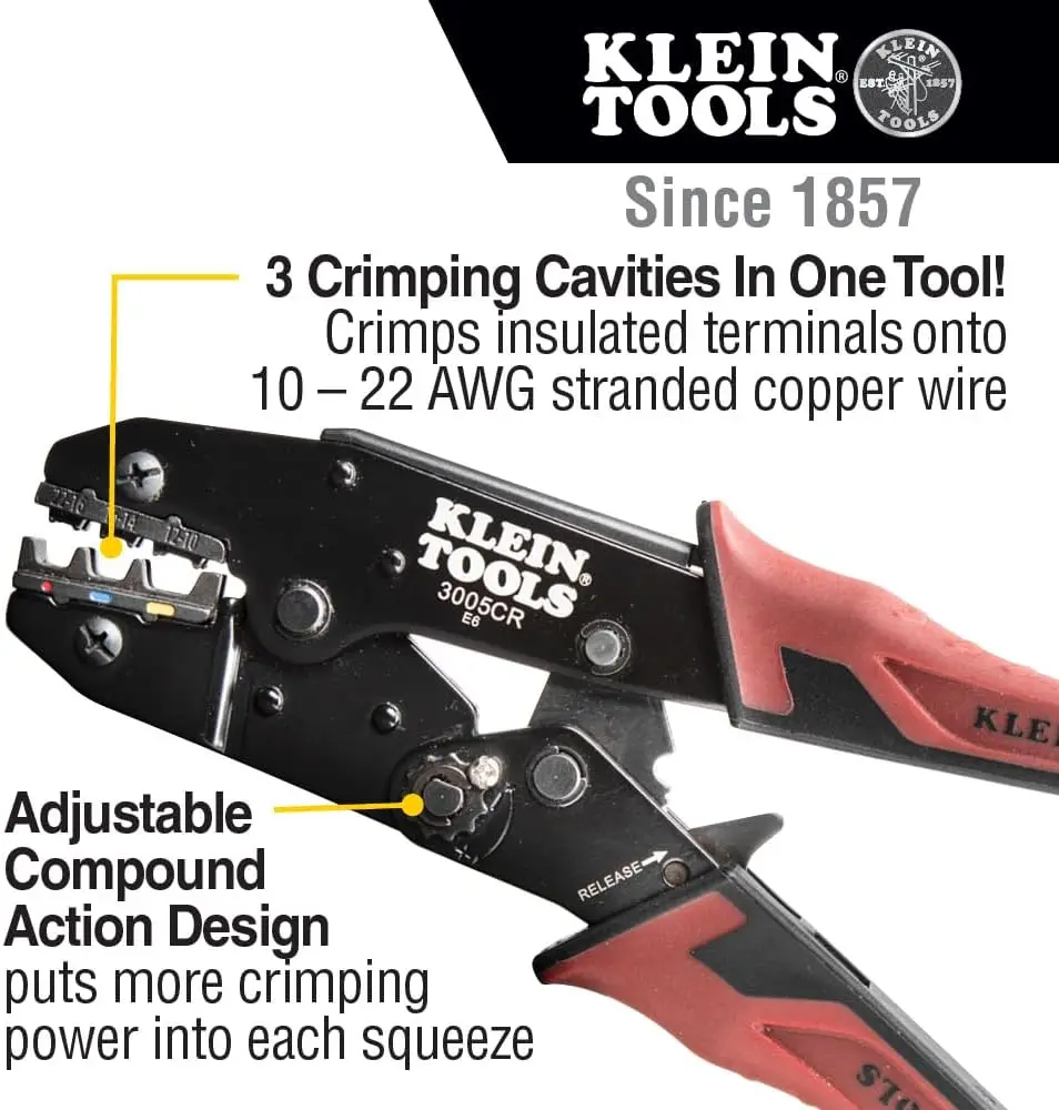 Automatic Wire Stripper & Ratcheting Crimper Tool Kit, 2-Piece Electrical Tool for Easy Wiring