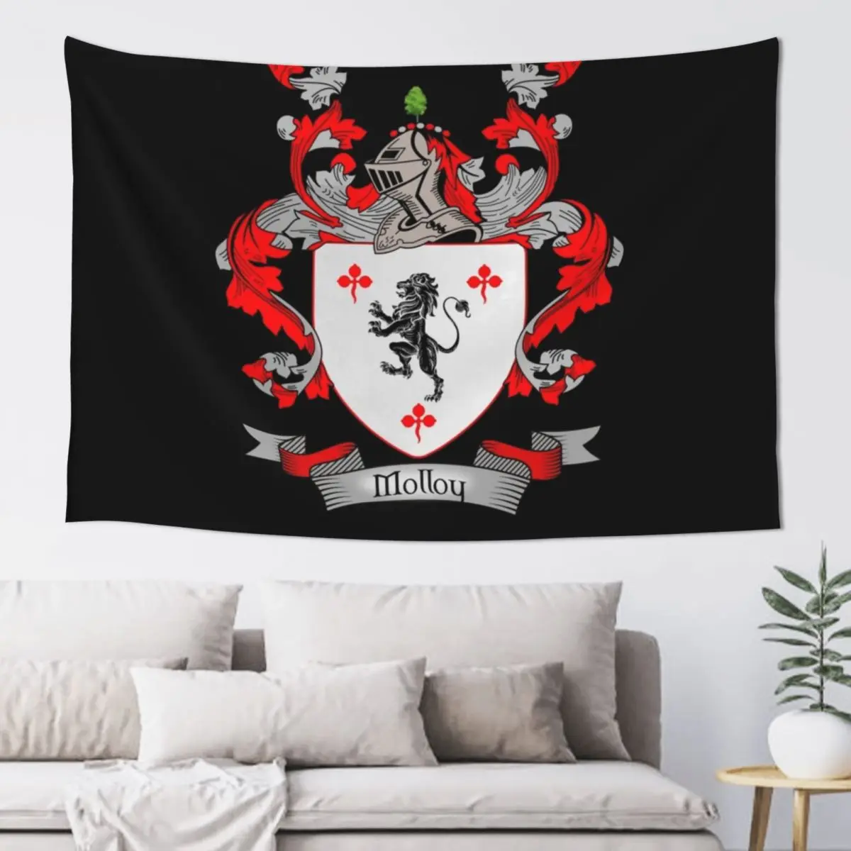 

Molloy Coat of Arms Molloy Family Crest Tapestry Korean Room Decor Room Decorations Aesthetics Tapestry