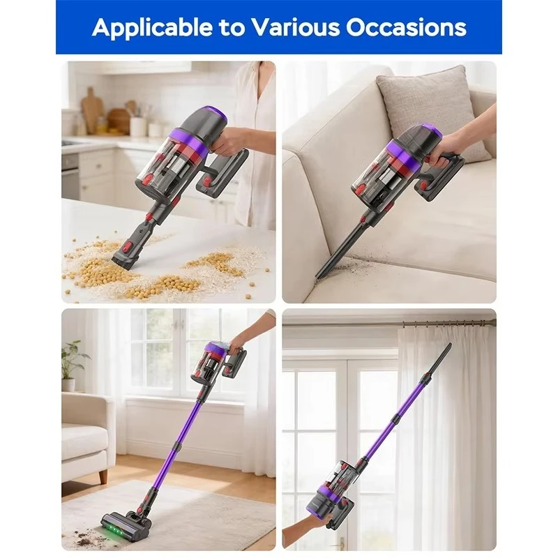 V20 Strong Rechargeable 24.5 kpa Strong Suction Household Cordless Handheld Vacuum Cleaner