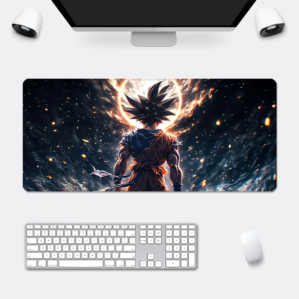 Anime Goku D-Dragons Balls Mousepad Stampa HD Giocatori di computer Bordo di bloccaggio Tappetino per mouse antiscivolo XXL90x40cm Tastiera PC Tappetino da scrivania