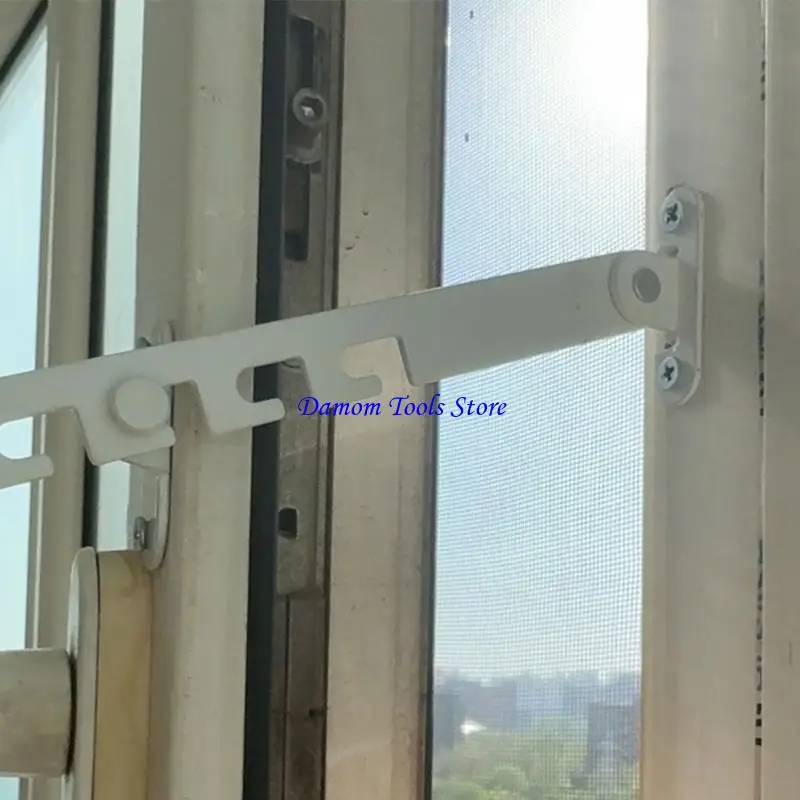57BE Window Restrictor Latches Adjustable Window Limiters Carbon Steel Window Lock Hardware for Home Office Easy to Install