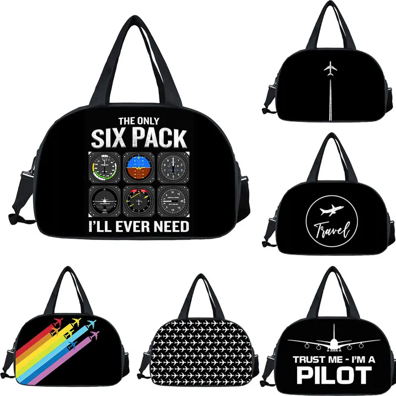 

Cool pilots 6 pack Planes Fly Travel Bag Cockpit Six Dials Flight Simulator Handbag Multi-purpose Fitness Bag Shoe Bags