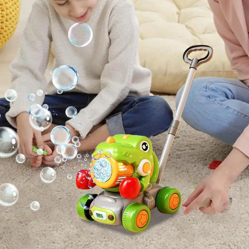 Cortacésped burbujas dinosaurio juguete a prueba de fugas impermeable juego portátil para niño de 3 años jardín patio trasero diversión en la playa