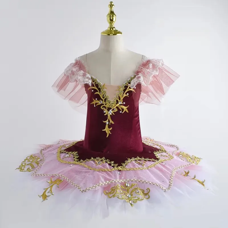 New Professional Ballet Tutu Child Kids Girls Adulto Swan Lake Dress Women Pancake Tutu Ballerina Dance Costumes Party