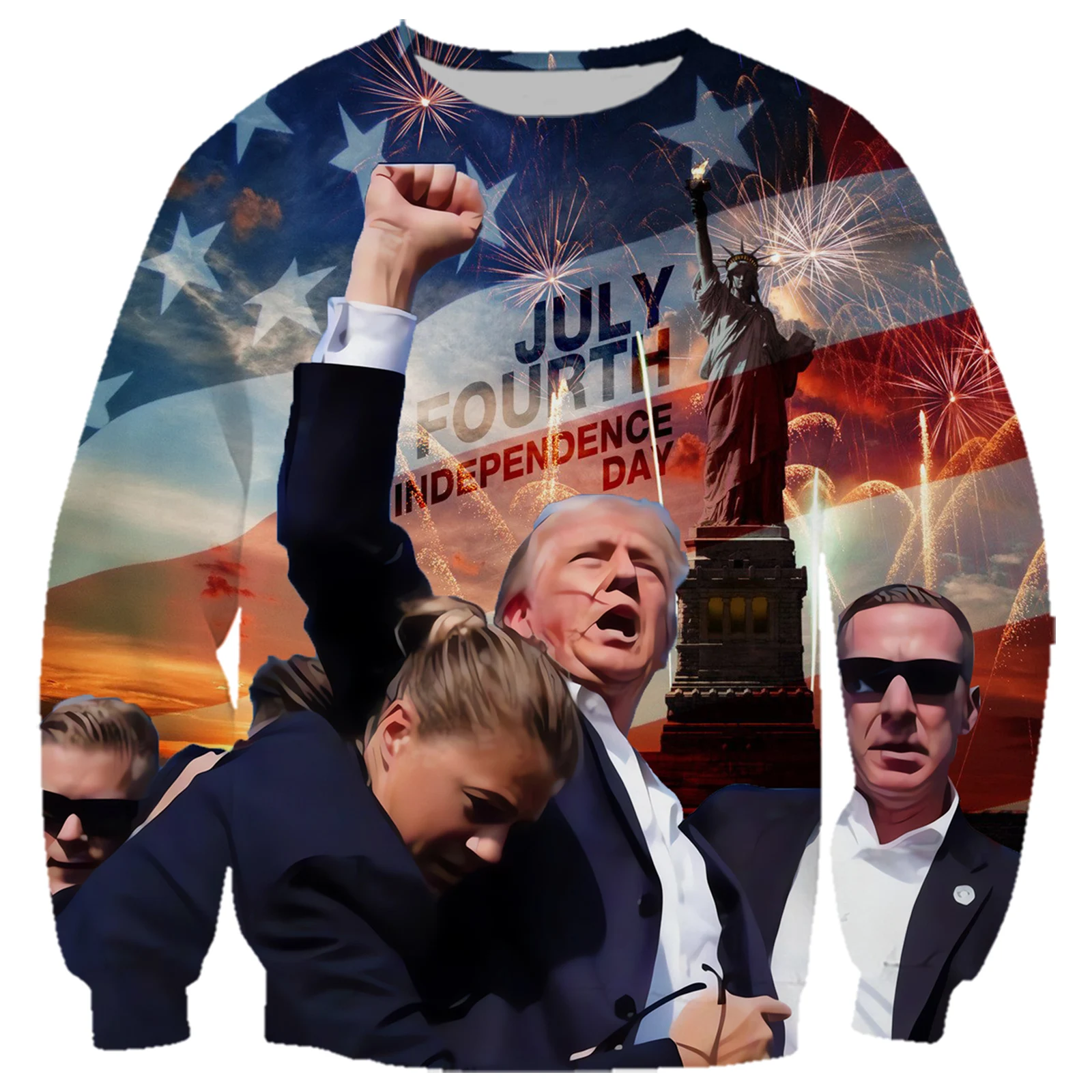 HX Trump 2024  T-shirts July 4 Independence Day Vest T-shirts Shorts Sweatshirts Hoodies Pants Mens Clothing Gift For Trump Fans