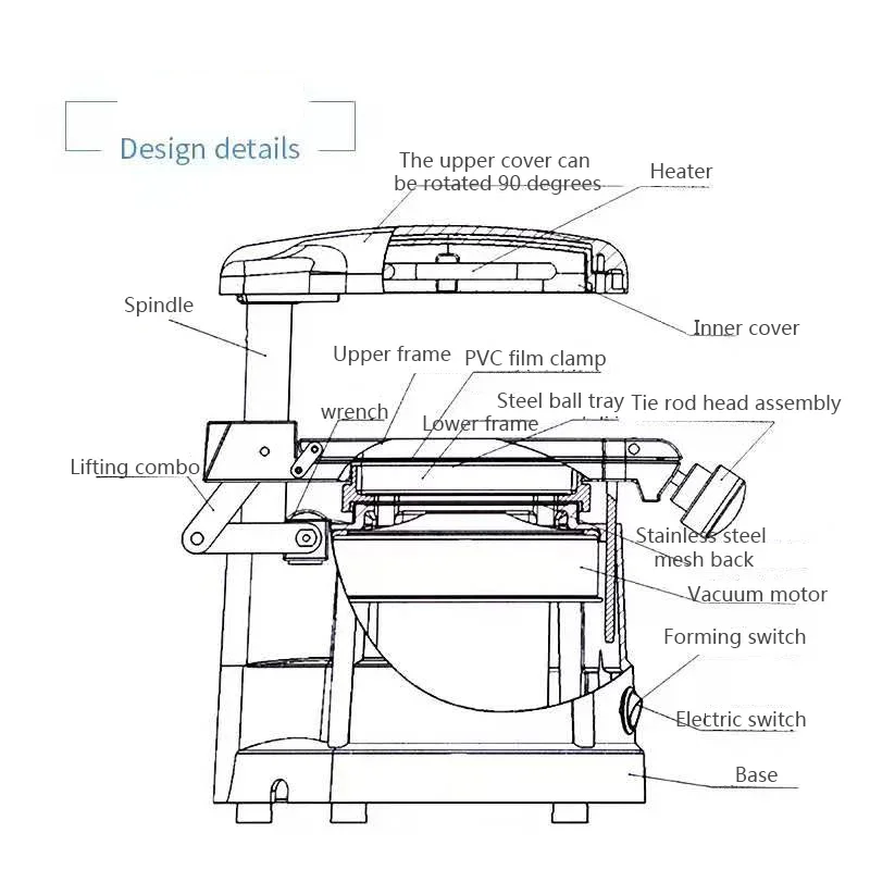 110 /220V Dental Laminating Machine Vacuum Forming Machine Dental Composite Retainer With Ball Dental Equipment