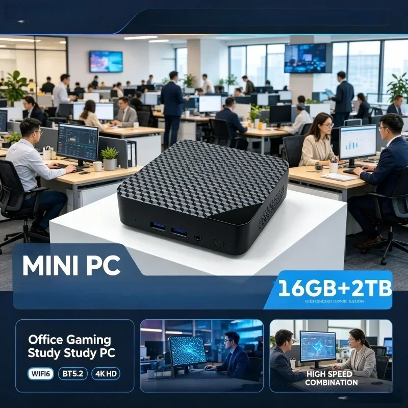 Ultra Lightweight Core I9-10980HK Mini PC 16GB RAM 1TB 2TB SSD Portable WiFi6 Windows 11 Nice for Office Desktop Gaming