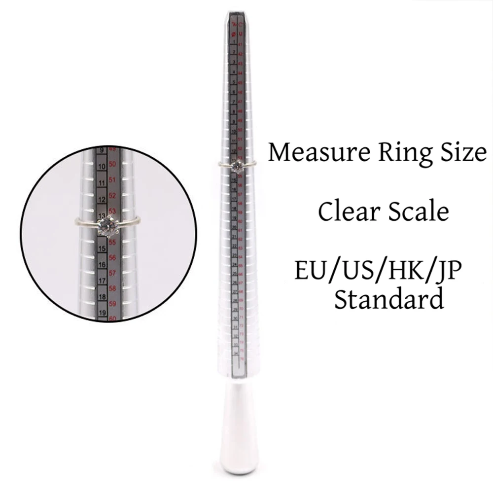 

Aluminum Alloy Ring Gauges Sizer Meter Hand Loop Jewellery Measuring Ring Tool Size EU/US Size Measurement Finger Circumference