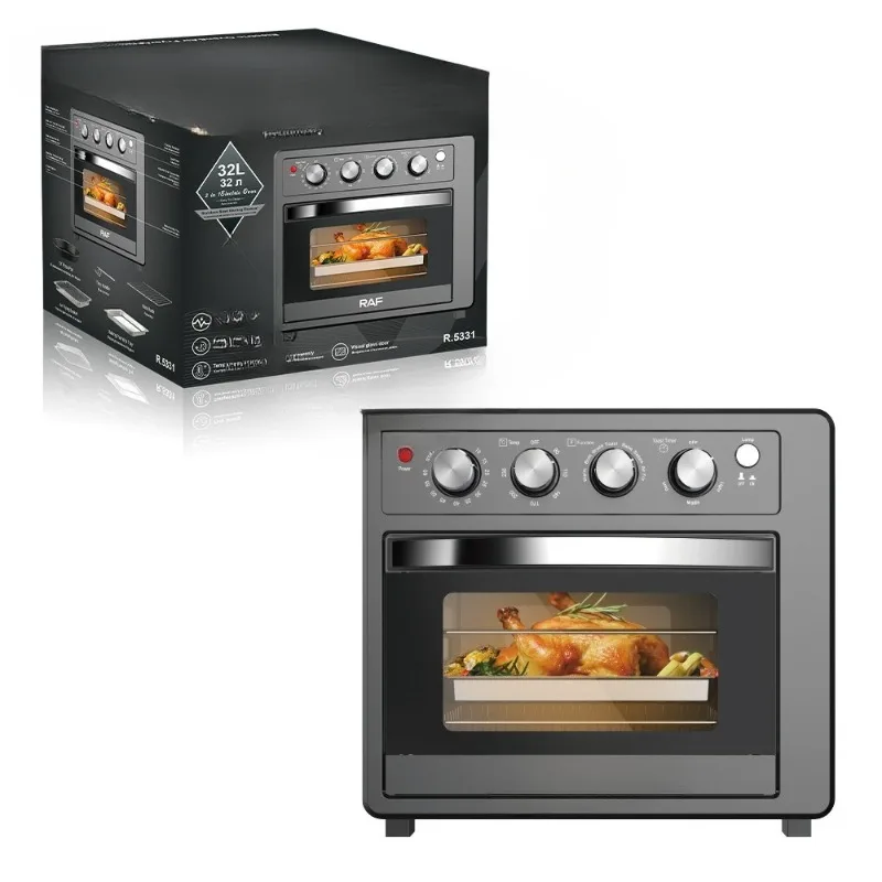 Large Capacity Air Fryer Toaster Oven, 3-in-1 Multifunctional Electric Roaster for Baking Frying Dehydrating