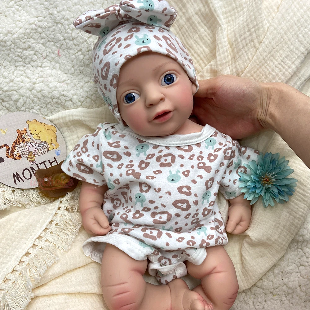 

Open Eyes Girl Lifelike Handmade Silicone Reborn Baby Soft Parenting Prep Doll Realistic Practice for Expectant Parents