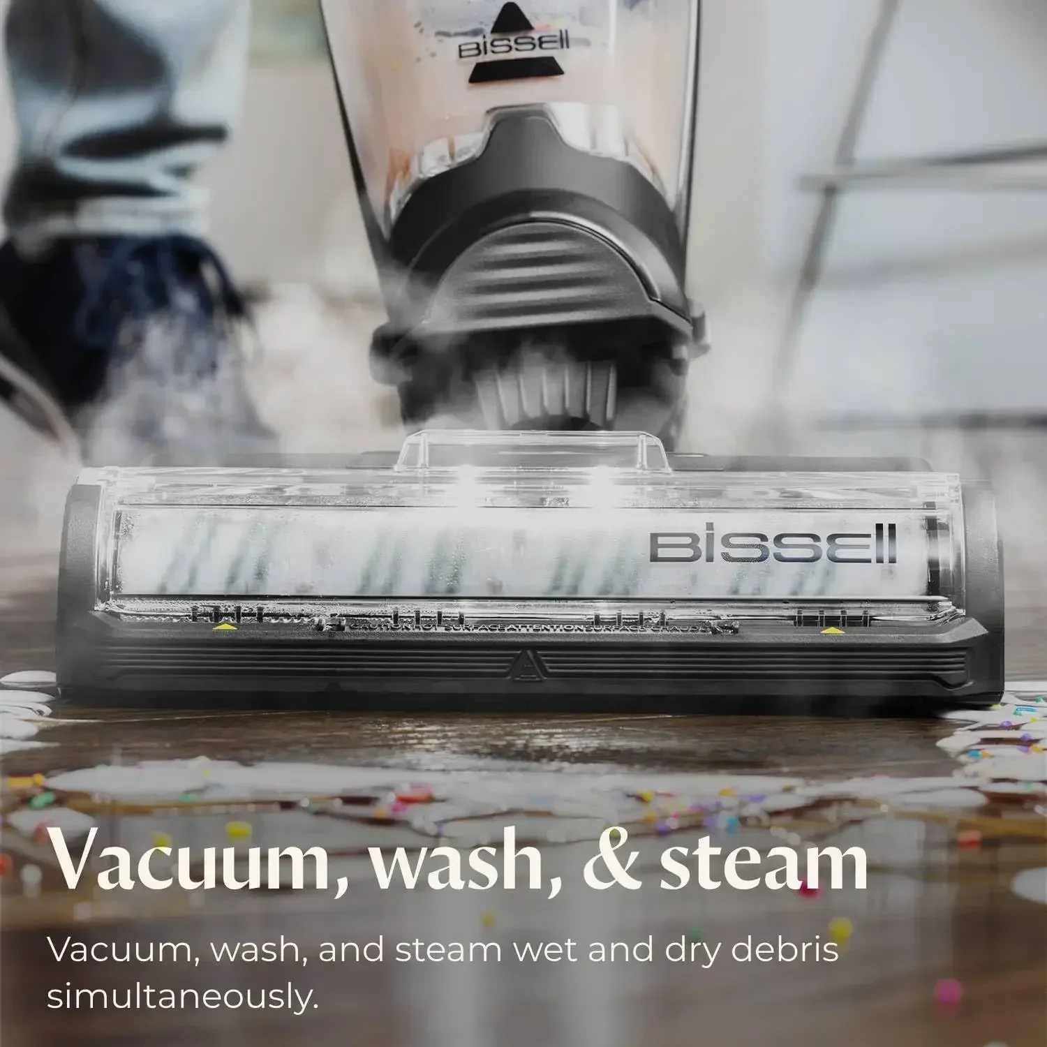 HydroSteam Steam Mop, 3-in-1 Wet Dry Vacuum Mop with Steam Function, Hard Floor Cleaner Machine with Sanitize Formula, 35151