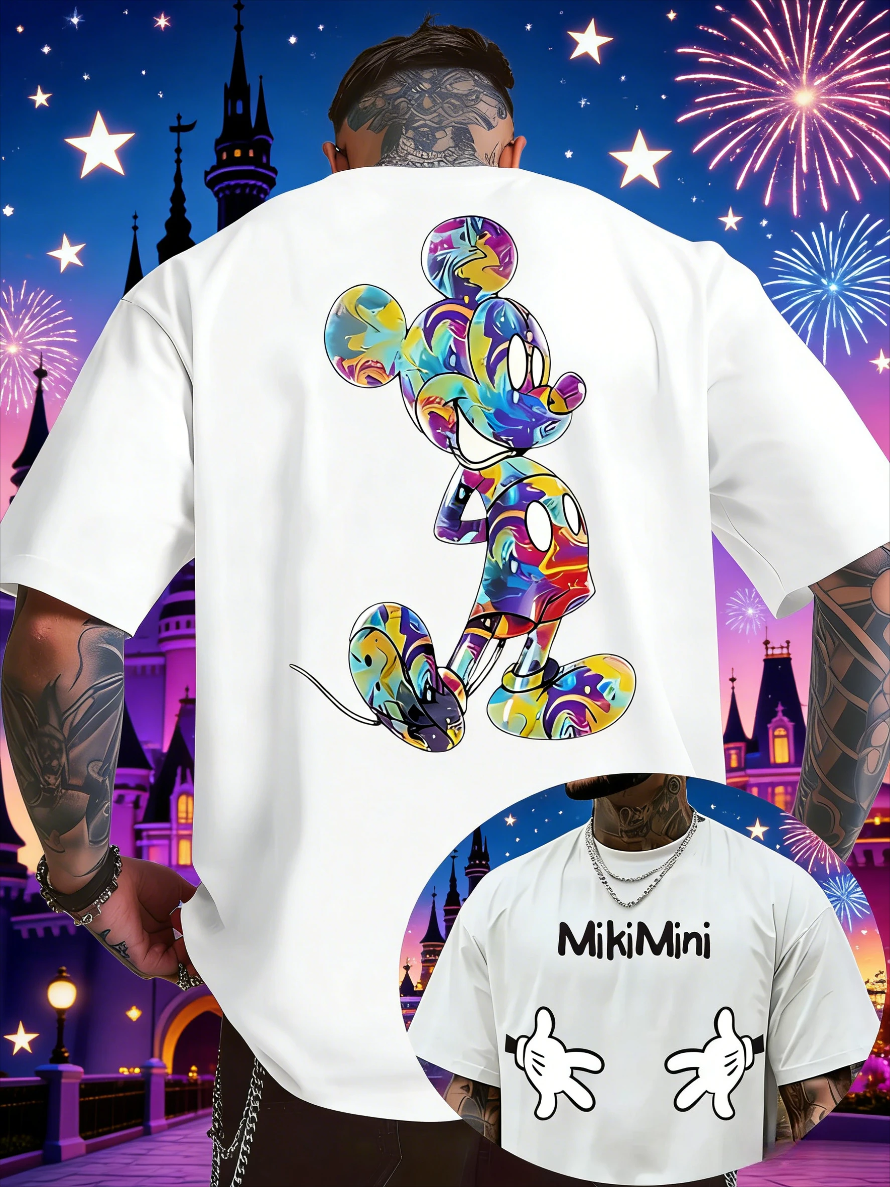 

Футболка Disney Racing Story Lightning McQueen 2025, рубашка унисекс для пары, летняя футболка из 100% чистого хлопка, топ большого размера