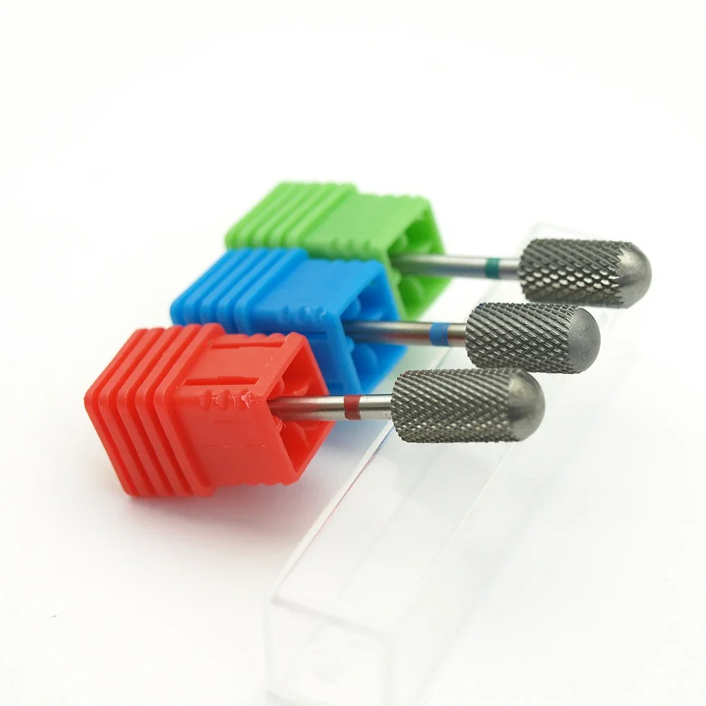 Ugello a 3 grani Punte da trapano per unghie Lima per unghie Trapano elettrico Manicure Pedicure Accessori per trapani Strumenti per unghie in acrilico Testa liscia