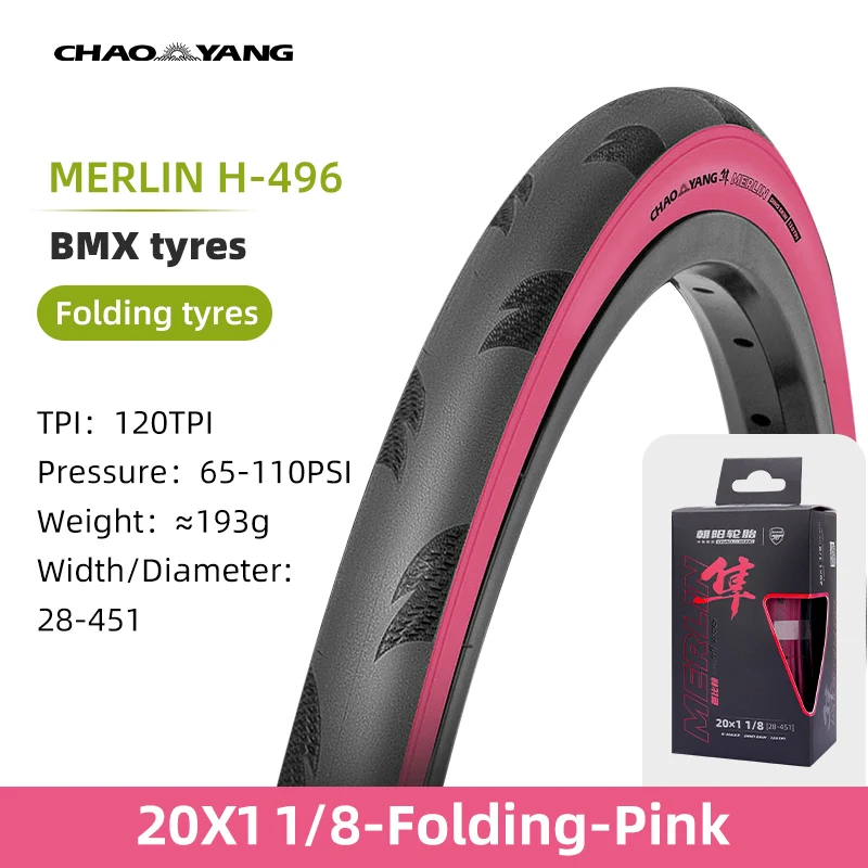 Chaoyang BMX Fietsband 20x1 1/8 Vouwband 28-451 120TPI Dubbellaags Lekbescherming 65-110psi Racing Grade Kleine Diameter