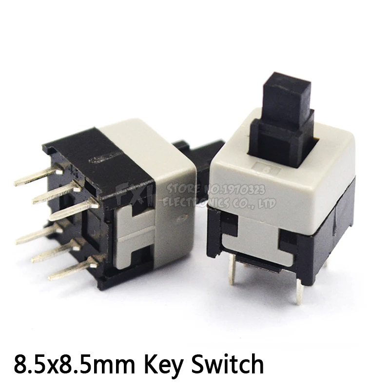 50PCS 5.8*5.8 7*7 8*8 8.5*8.5mm Self Locking Push Tactile Power Micro Switch Kit 6 Pin Button Switches