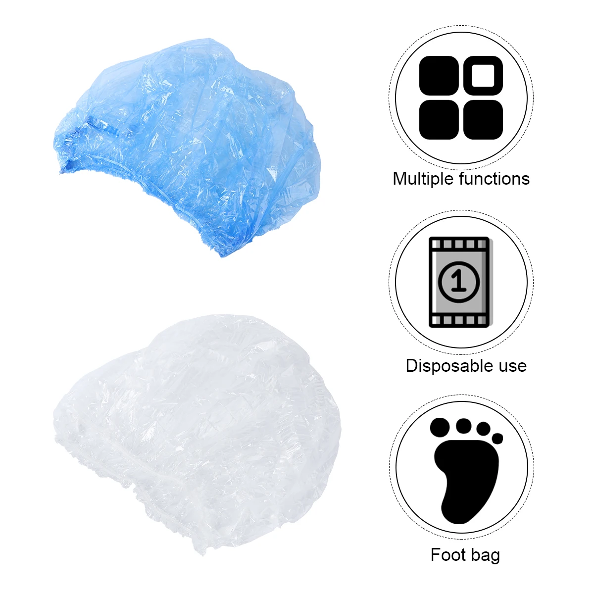 

50pcs Disposable Foot Bath Bags Pe Foot Soak Pouches Thickened Hygienic Footcare Covers For Home Salon Spa (Assorted Colors)