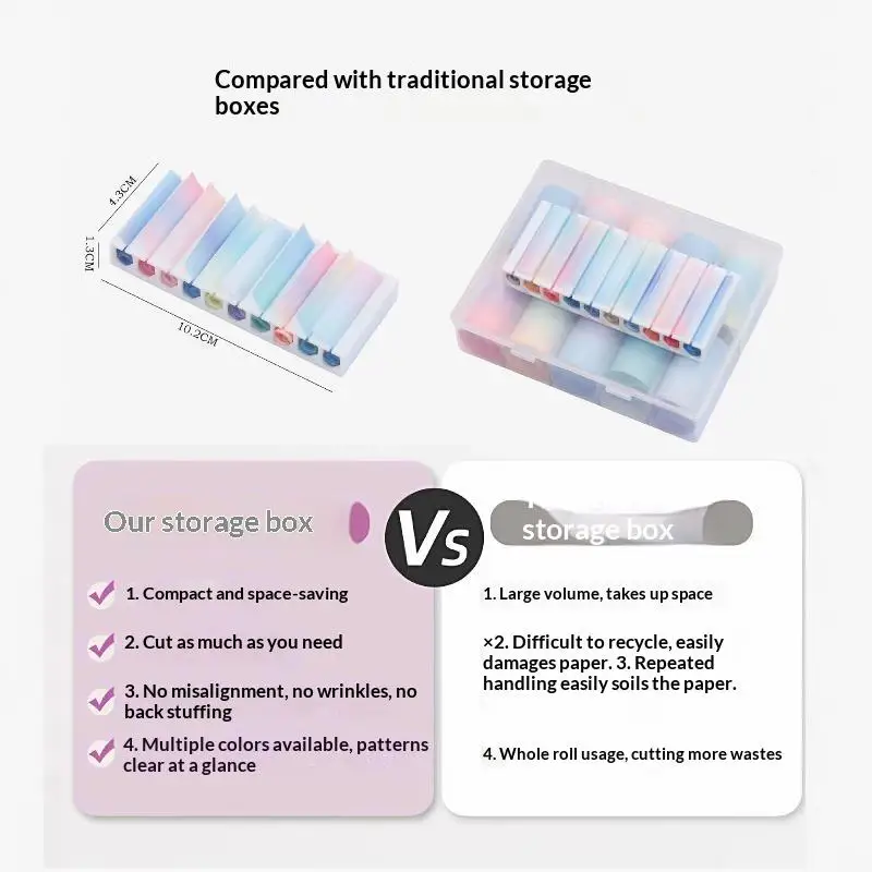 Mini Portable Anti Wrinkle Nail Art Transfer Foil Storage Box 10 Slot Ideal for DIY Nail Art Lovers Gift - view 6