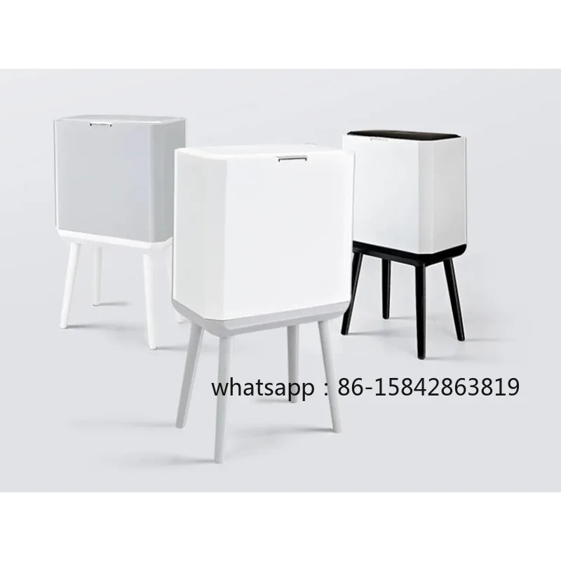 Bending Free Sorting Garbage Bin, Household Press with Lid
