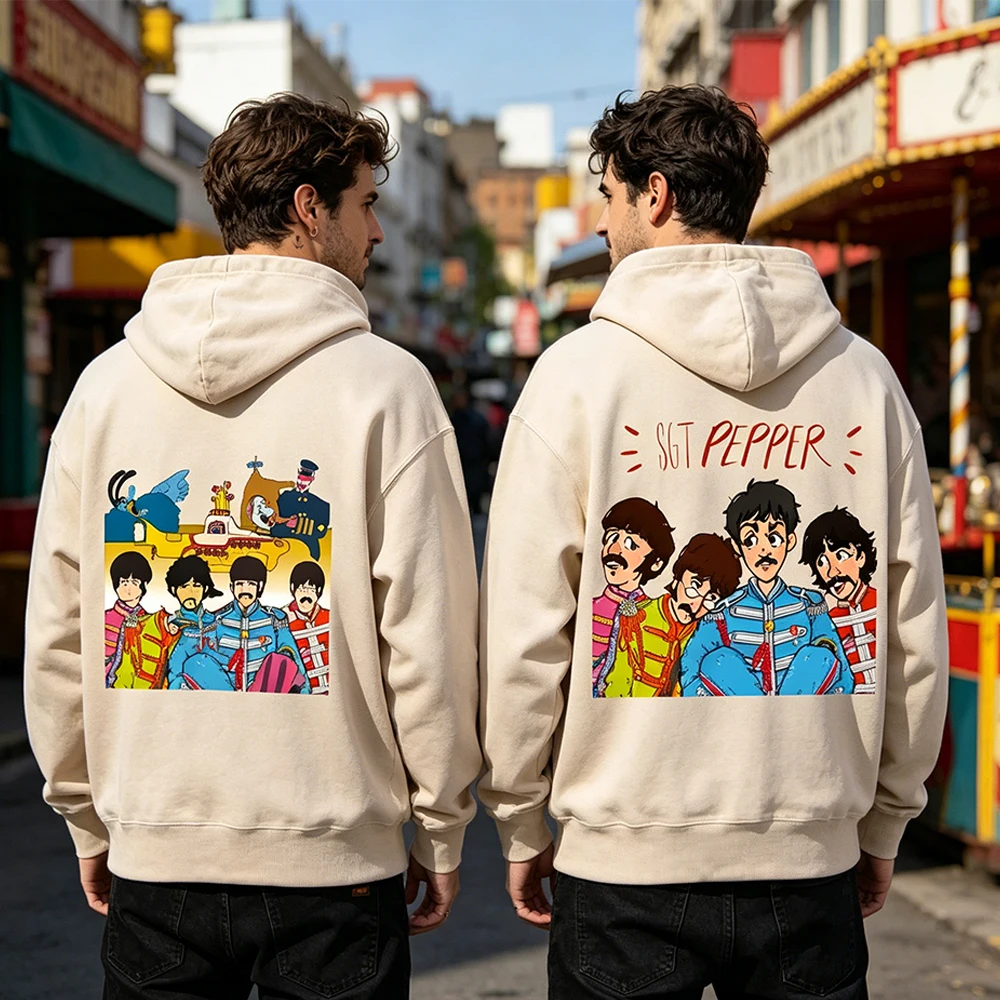 The Beatles Vintage Rock Retro Hoodie Winter Fashion Men Unisex Hoodie Harajuku Clothing Tracksuit Long Sleeve Streetwear