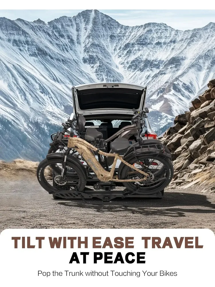 حامل دراجة كهربائية محمول قابل للطي مع منحدر، سعة 200 رطل للسيارات والشاحنات وسيارات الدفع الرباعي #6