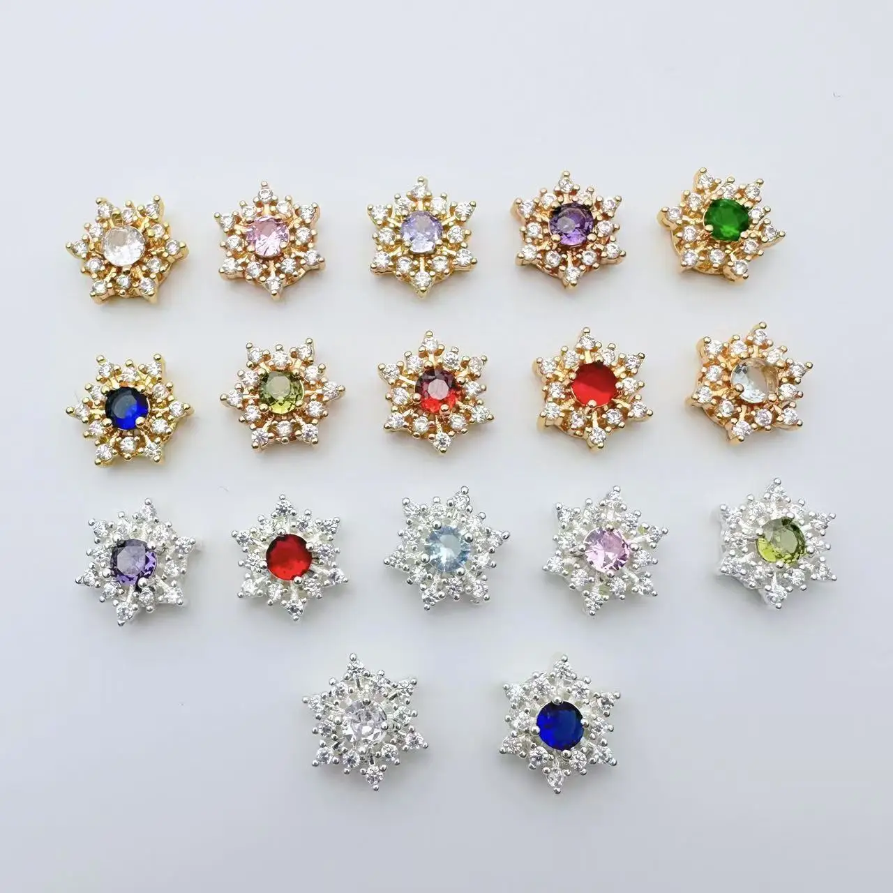 

5 шт., медные инкрустированные цирконом, снежинками, отдельные бусины с несколькими отверстиями, ожерелье ручной работы, браслет, аксессуары, материал для изготовления ювелирных изделий своими руками