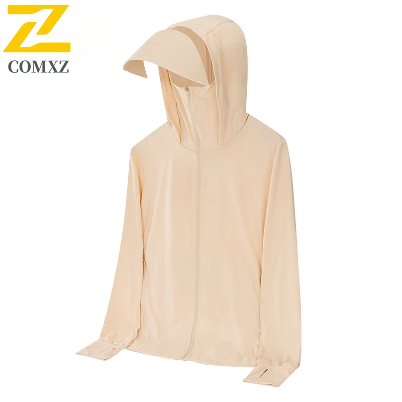 Spring Summer Ice Silk Sunscreen Clothes Women UPF50+Men Outdoor Travel Breathable Professional Sunscreen Clothes Skin Clothes