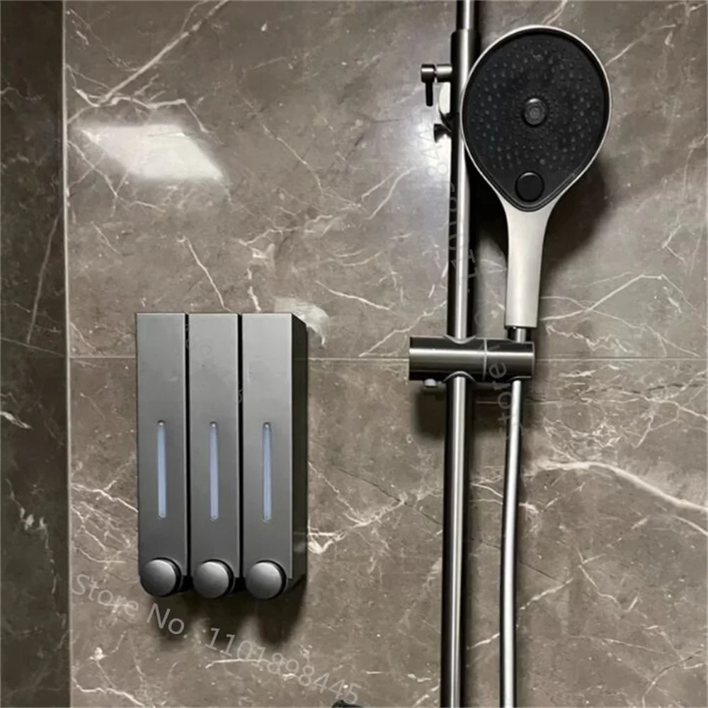 

Hole Punching Wall Hanging Touch Shampoo Conditioner Soap Dispensing Bottle Hotels Resorts Simple Bathroom Accessories