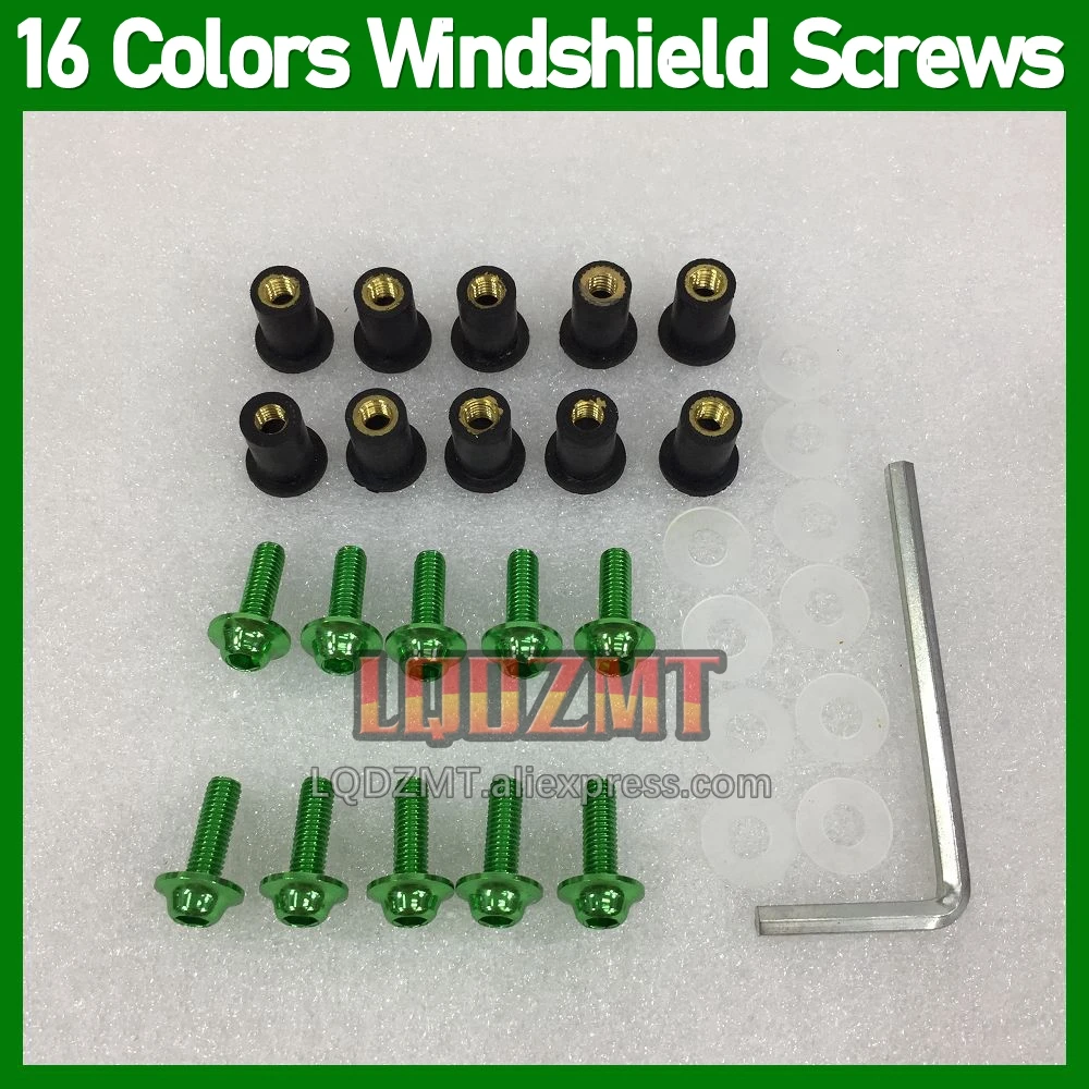 31pcs Moto Body Windshield Bolts For KAWASAKI NINJA ZX2R ZXR250 ZX 2R 2 R ZXR 250 ZX-2R 89 90 1989 1990 Windscreen Nuts Screws