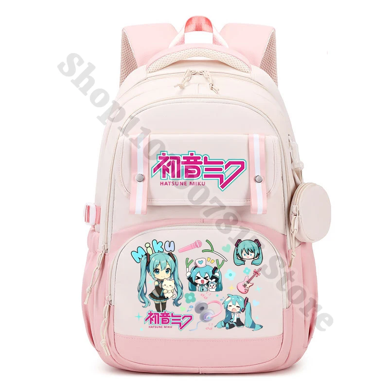 Kids Large Capacity Backpack Casual Book Bag Hatsunes Miku Girl Anime Cute Schoolbag Cartoon Fashion Knapsack Children Gift 2026 view 5