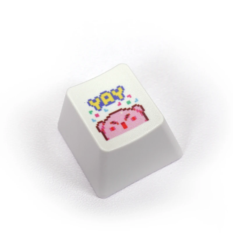 ESC keycap persönlichkeit pixel wind nette Rosa カービィ spiel sublimation persönlichkeit OME Profil R4 PBT material tastatur kappe