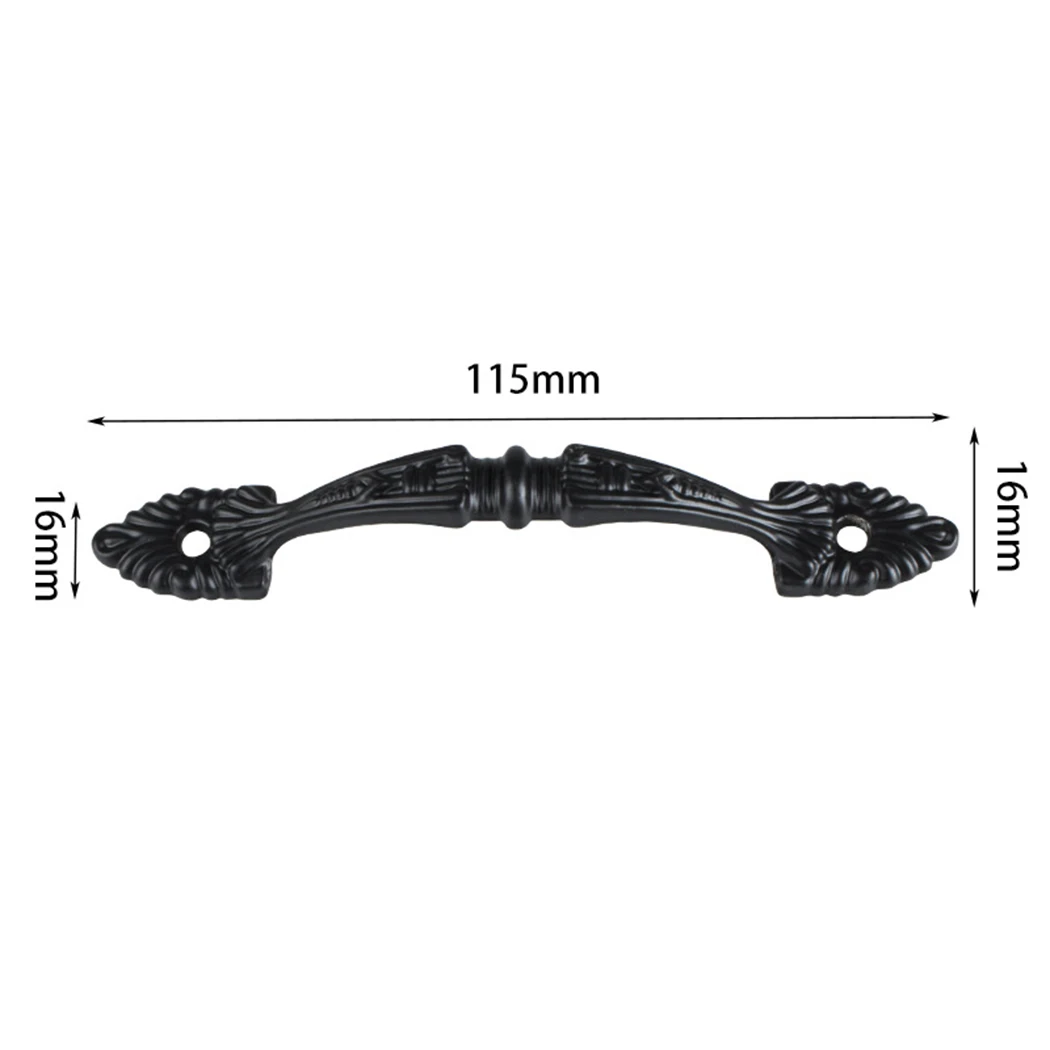 4pcs Pull Handle Black Cabinet Cast Iron Hardware 140mm/150mm Bath Door Drawer Gate Kitchen Practical High Quality