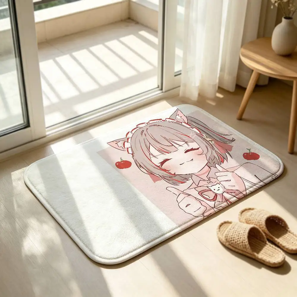 Kawaii N-Neneko Mashiro S-StelLive Short Plush Anti-Slip Rug Soft Machine Washable Floor Mat Home Decor 3