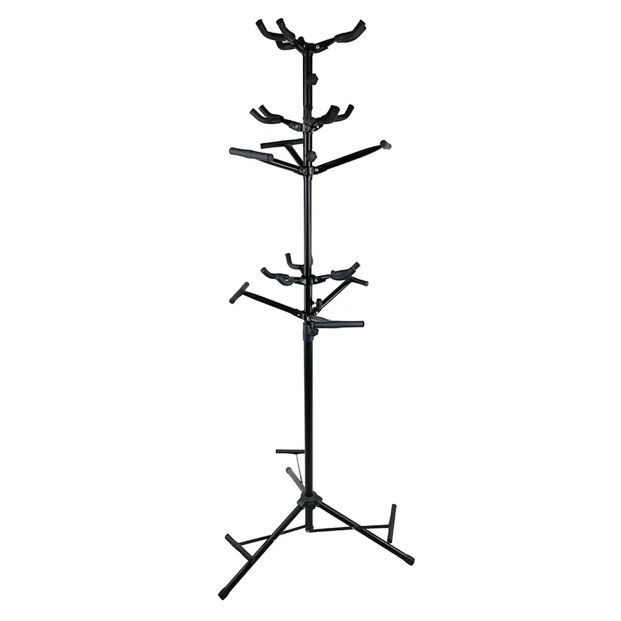 9-Head Vertical Guitar Display Stand Tree Design Easy-to-Use Space-Saving for Hanging Guitars Ukuleles Musical Instrument Holder