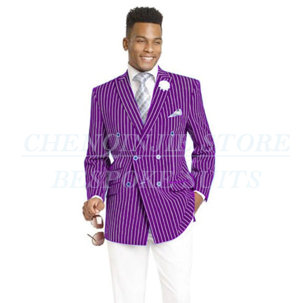 

Шикарные мужские костюмы, формальные двубортные костюмы с пиковыми лацканами, приталенные комплекты из 2-х предметов, куртка и брюки, высококачественная мужская одежда, костюм Homme